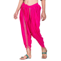 Thumbnail for Asmaani Dark Pink color Dhoti Patiala with Embellished Border