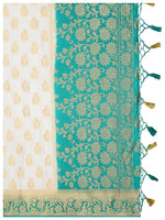 Thumbnail for Mimosa Women's Kanchipuram Silk Beige Saree - Distacart