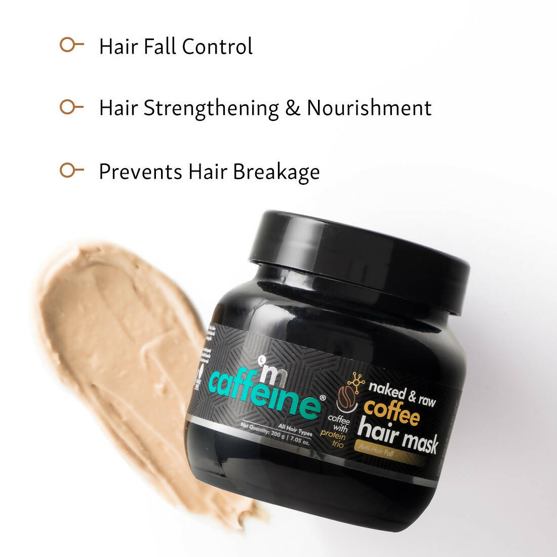 mCaffeine Naked & Raw Coffee Hair Mask - Distacart