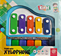 Thumbnail for Sardar Ji Ki Dukan Kid'S 2 In 1 Piano Xylophone Musical Instrument With 5 Key Scales For Clear Tones And Hammer Sticks For Xylophone Multicolor - Distacart