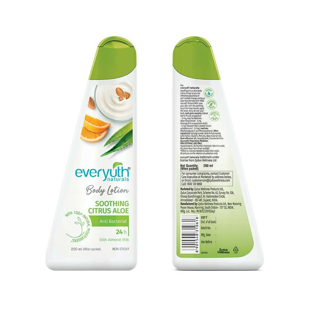 Everyuth Naturals Body Lotion Soothings Citrus Aloe - Distacart