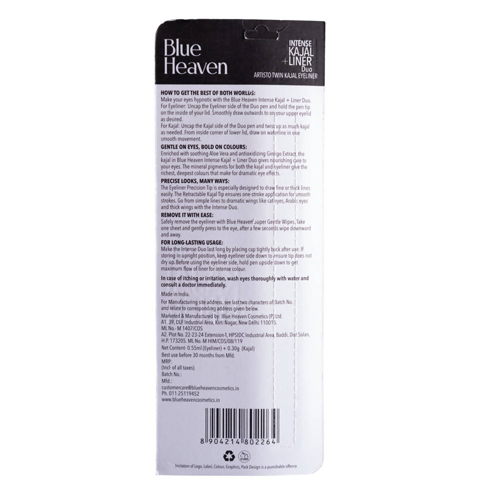 Intense Kajal + Liner Duo Jet Black