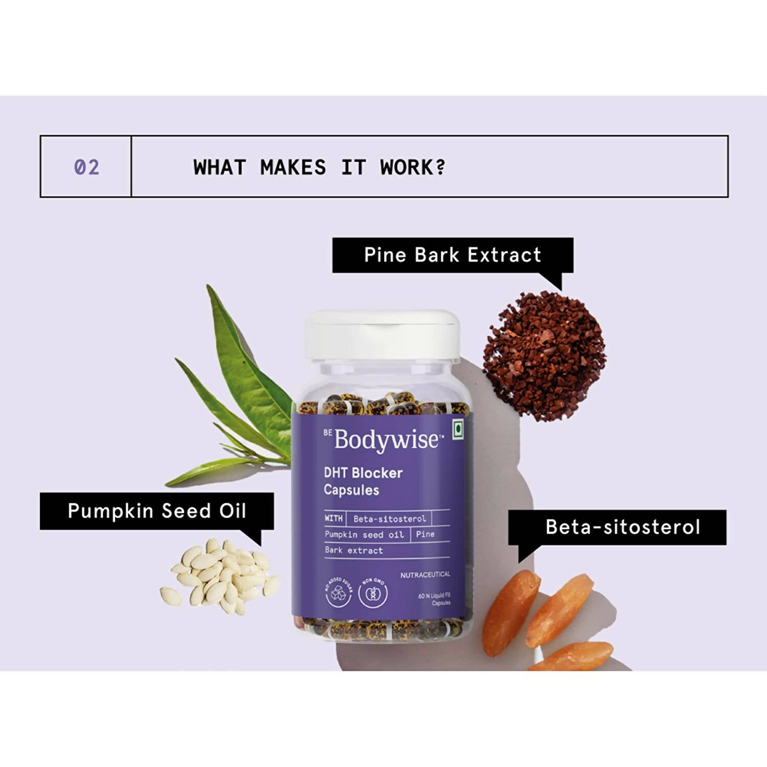 BeBodywise DHT Blocker Capsules For Anti Hair Fall - Distacart