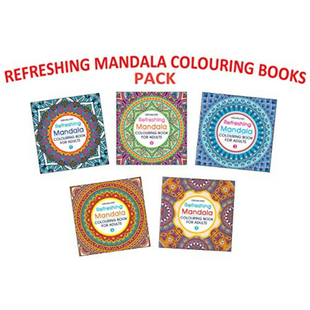 Dreamland Refreshing Mandala - Colouring Book for Adults (Pack) (5 Titles) - Distacart