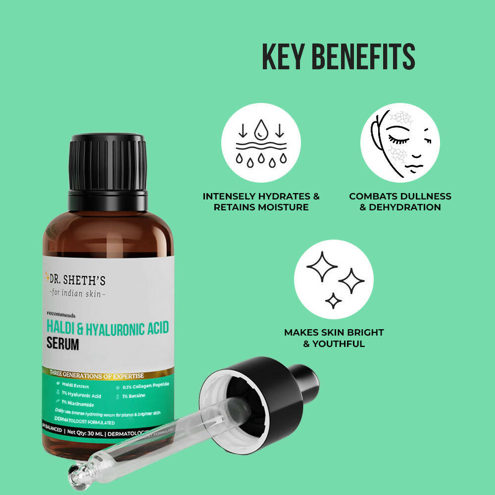 Dr. Sheth's Haldi & Hyaluronic Acid Face Serum - Distacart