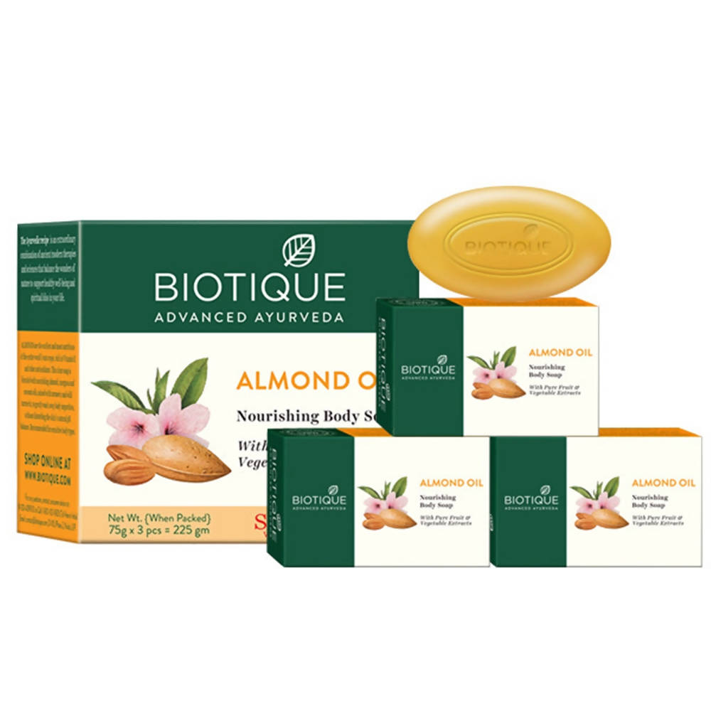 Biotique Advanced Ayurveda Bio Almond Oil Nourishing Body Soap - Distacart