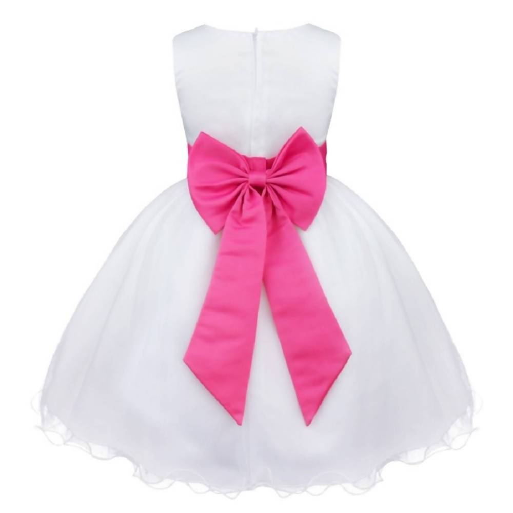 Asmaani Baby Girl's White Color Satin A-Line Maxi Full Length Dress (AS-DRESS_22056) - Distacart