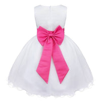 Thumbnail for Asmaani Baby Girl's White Color Satin A-Line Maxi Full Length Dress (AS-DRESS_22056) - Distacart