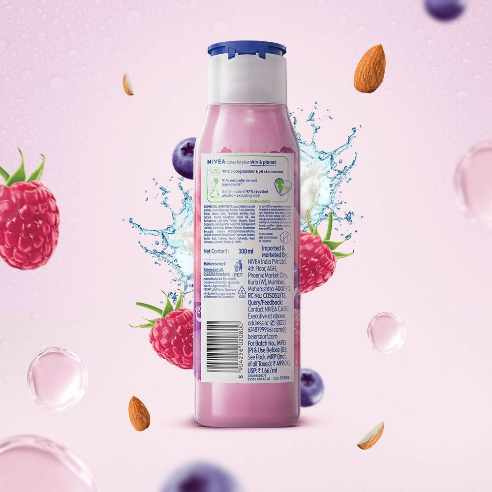 Nivea Fresh Blends Raspberry Body Wash - Distacart