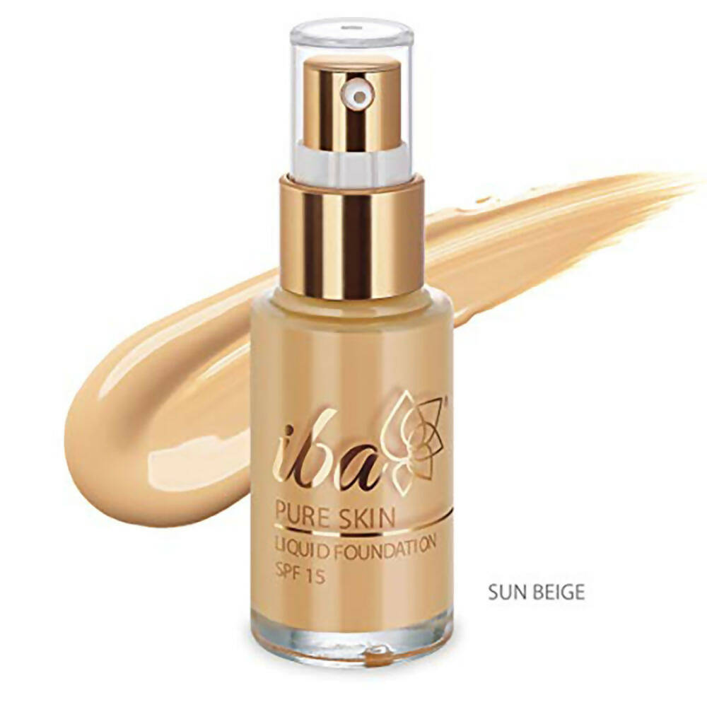 Iba Pure Skin Liquid Foundation SPF 15 - Sun Beige - Distacart