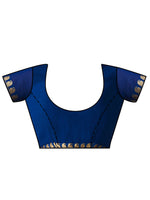 Thumbnail for Mimosa Women's Navy Blue Banarasi Chiffon Saree - Distacart