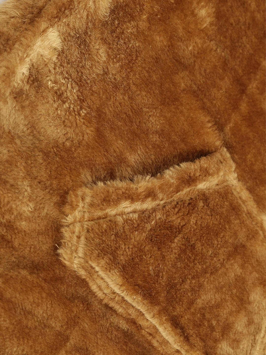 Lyush Brown Fur Kangaroo Pocket Dress For Girls - Distacart