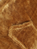 Thumbnail for Lyush Brown Fur Kangaroo Pocket Dress For Girls - Distacart