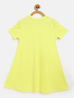 Thumbnail for Lyush Yellow Rib Tent Dress For Girls - Distacart