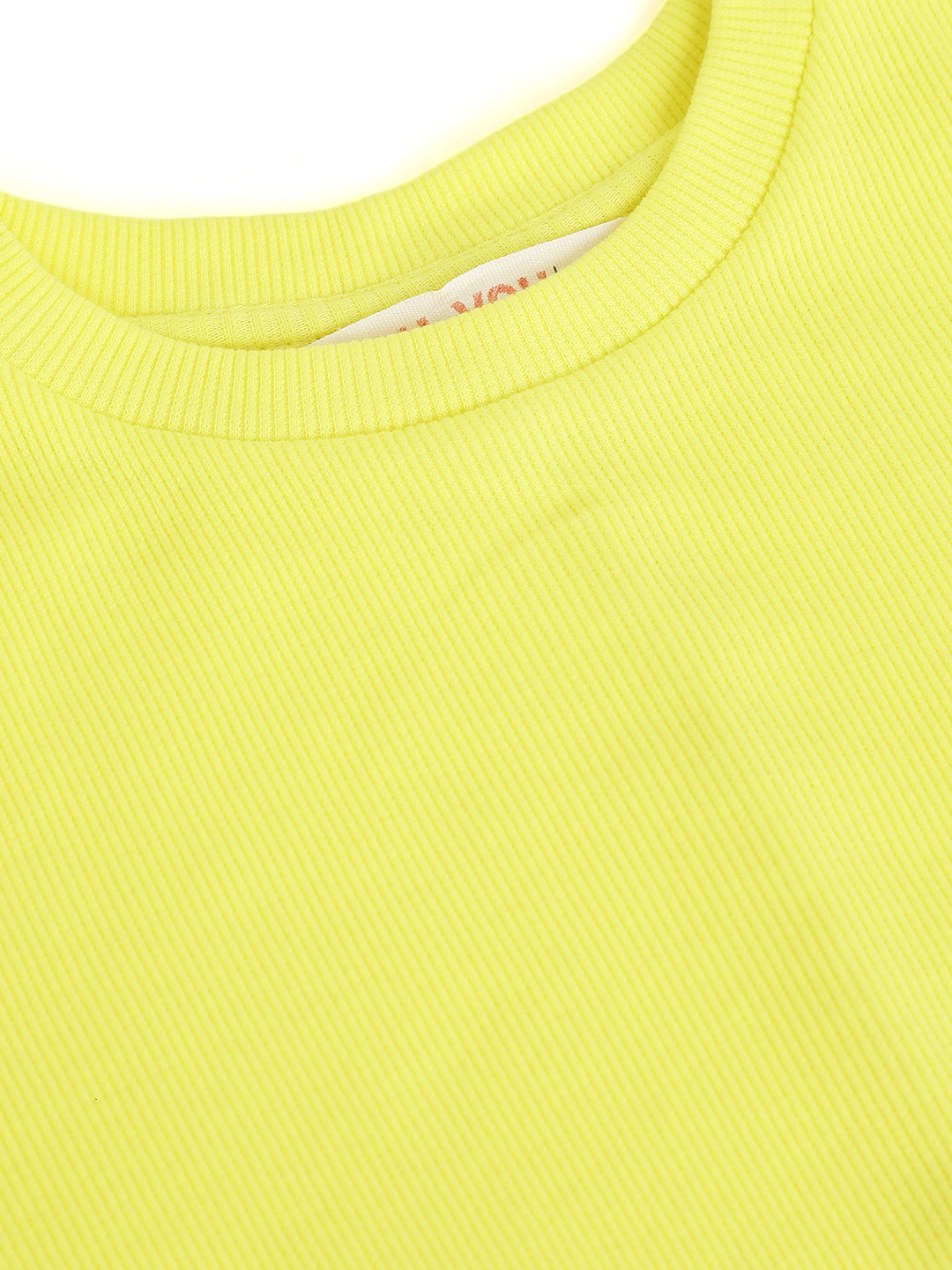 Lyush Yellow Rib Tent Dress For Girls - Distacart