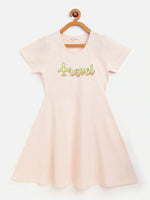 Thumbnail for Lyush Cream Travel Skater Dress For Girls - Distacart