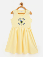 Thumbnail for Lyush Yellow Don??-Worry Gather Dress For Girls - Distacart