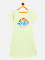 Thumbnail for Lyush Green Life-Is-Good Tent Dress For Girls - Distacart