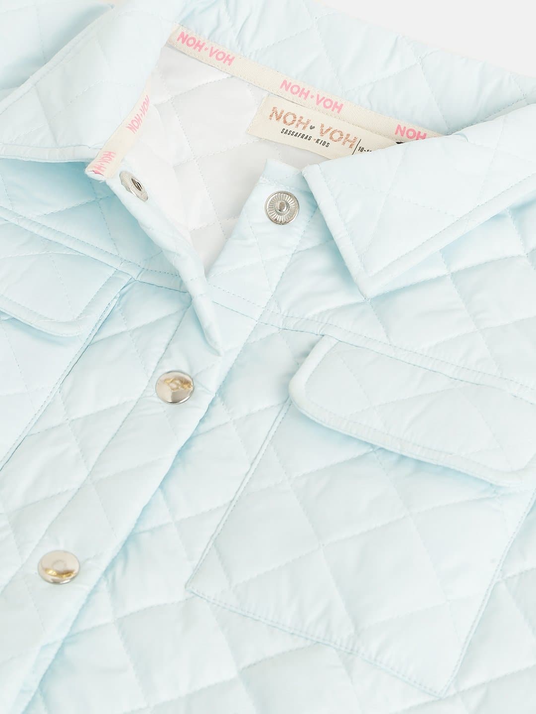 Lyush Blue Sleeveless Puffer Crop Jacket For Girls - Distacart