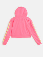 Thumbnail for Lyush Neon Pink Front Zipper Bomber Jacket For Girls - Distacart