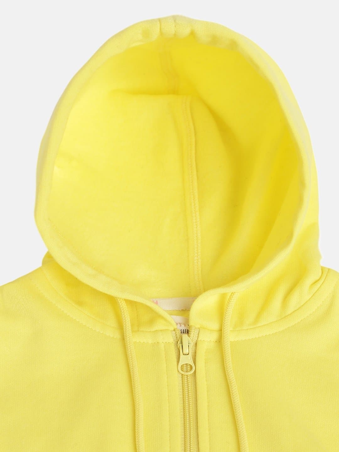 Lyush Yellow Front Zipper Bomber Jacket For Girls - Distacart