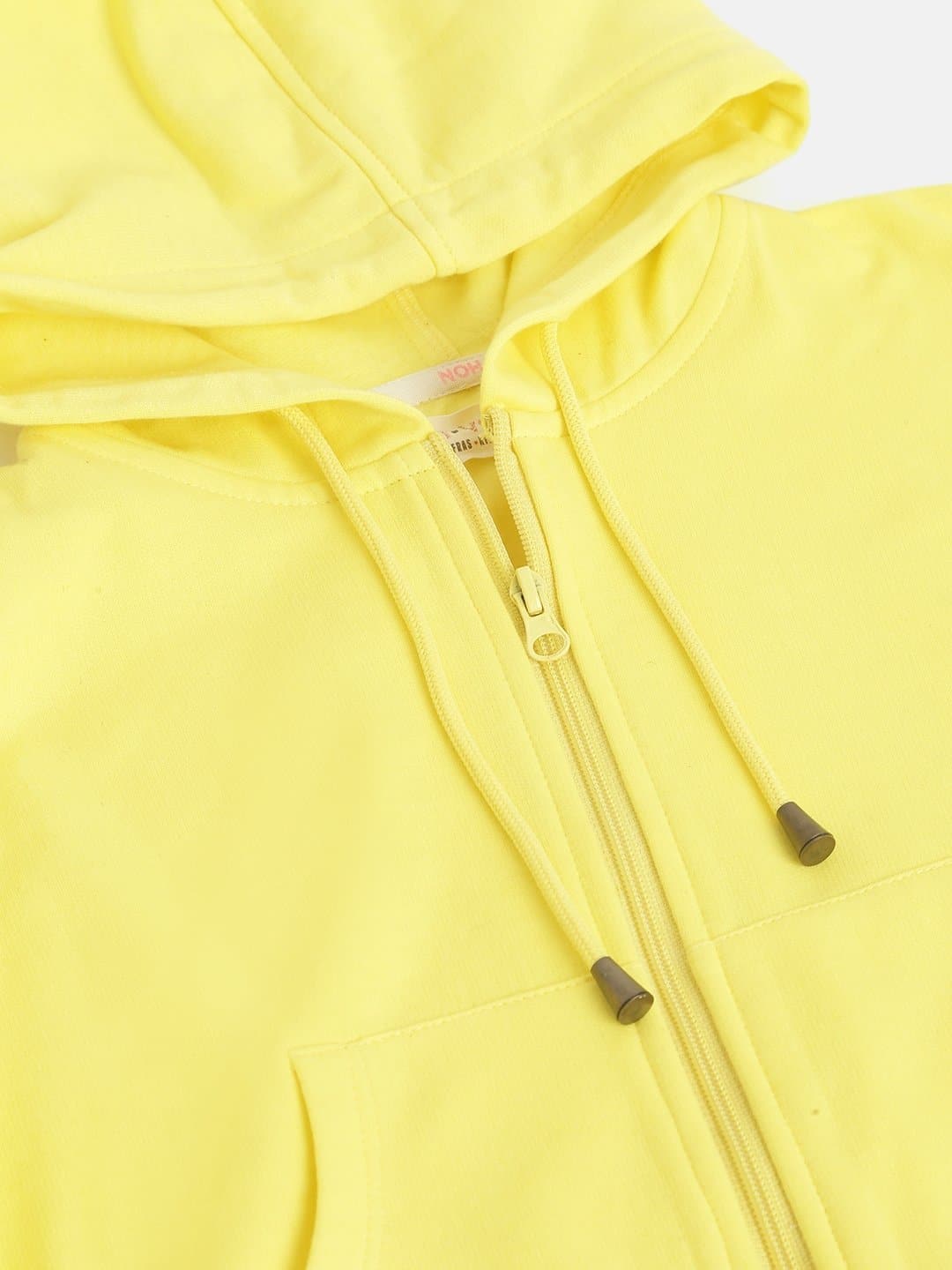 Lyush Yellow Front Zipper Bomber Jacket For Girls - Distacart