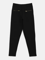 Thumbnail for Lyush Black Pocket Zipper Jeggings For Girls - Distacart