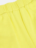 Thumbnail for Lyush Yellow Rib Brand Tape Track Pants For Girls - Distacart