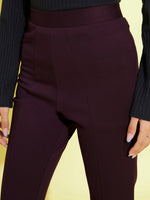Thumbnail for Lyush Kids Girls Burgundy Front Slit Bell Bottom Pants - Distacart