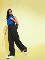 Thumbnail for Lyush Kids Girls Black Side Pockets Parachute Cargos - Distacart