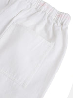 Thumbnail for Lyush White Twill Drawstring Shorts For Girls - Distacart