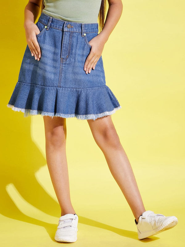 ★LUVISTRUE★SM DENIM MINI SKIRT(BLUE)★正規品/韓国直送料込 92baa926a37047fe7648143bfeb2df