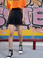 Thumbnail for Lyush Girls Black Acid Wash Denim Front Pleated Skirts - Distacart
