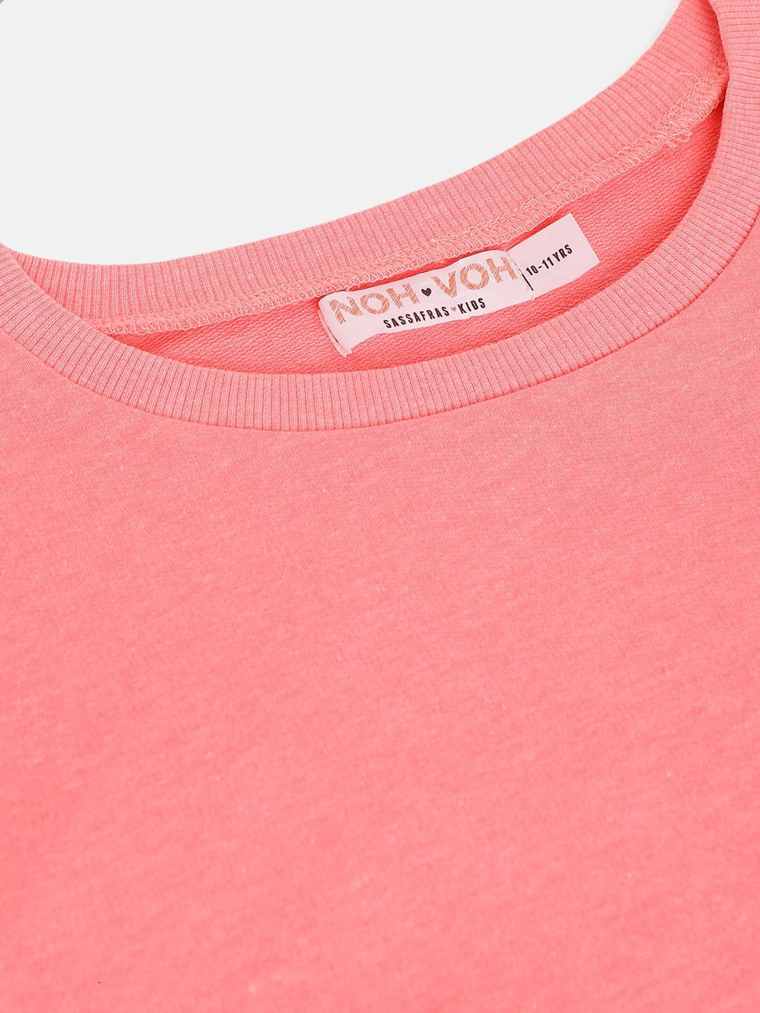 Lyush Neon Pink Terry Sweatshirt For Girls - Distacart