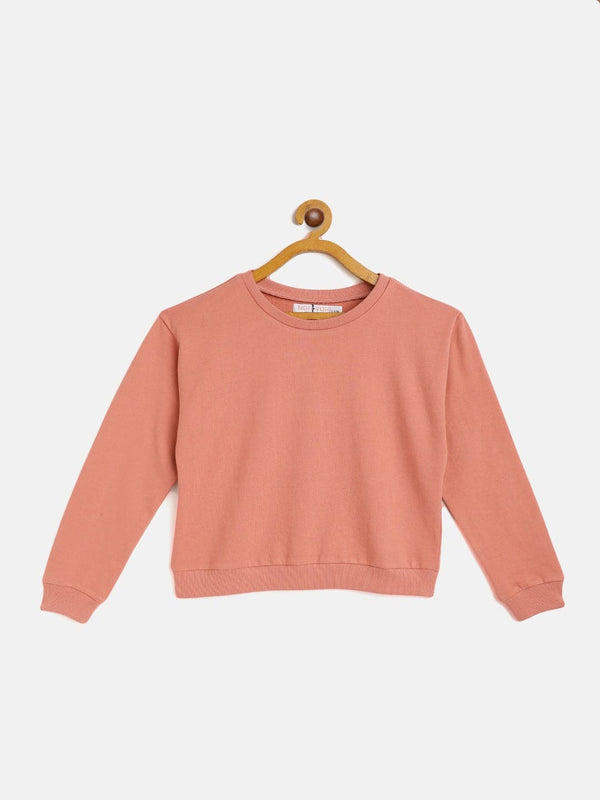 Lyush Peach Terry Sweatshirt For Girls - Distacart