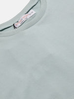 Thumbnail for Lyush Sea Green Terry Sweatshirt For Girls - Distacart