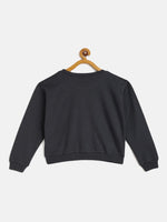 Thumbnail for Lyush Navy Terry Be-Yourself Sweatshirt For Girls - Distacart