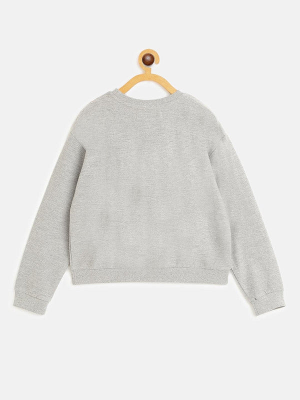 Lyush Grey DANCE PARTY Embroidered Sweatshirt For Girls - Distacart