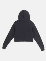 Thumbnail for Lyush Navy POSITIVE ENERGY Print Hoodie For Girls - Distacart