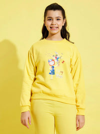 Thumbnail for Lyush Yellow Fleece GIRL Sweatshirt For Girls - Distacart