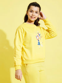 Thumbnail for Lyush Yellow Fleece GIRL Sweatshirt For Girls - Distacart