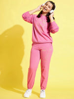 Thumbnail for Lyush Pink Terry Face Print Hoodie For Girls - Distacart