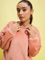 Thumbnail for Lyush Girls Peach Fleece Fur Sweatshirt - Distacart