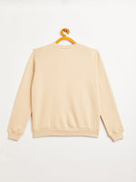 Thumbnail for Lyush Girls Beige Front Sequence Overiszed Sweatshirt - Distacart