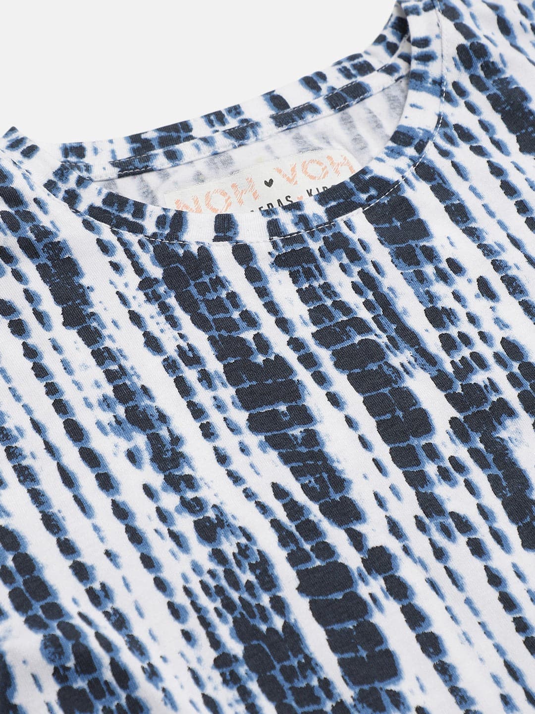 Lyush Blue & White Tie-Dye T-Shirt For Girls - Distacart