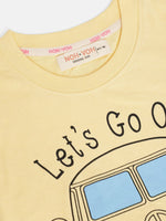 Thumbnail for Lyush Yellow Adventure Sleeveless T-Shirt For Girls - Distacart