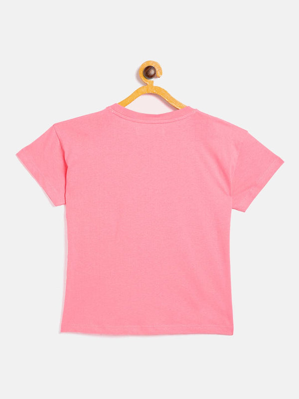 Lyush Pink Better Days Ahead T-Shirt For Girls - Distacart