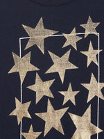 Thumbnail for Lyush Navy Stars Print T-Shirt For Girls - Distacart