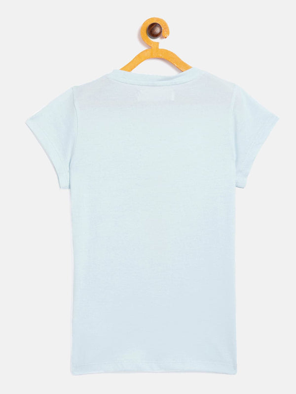 Lyush Blue Dreamer Print T-Shirt For Girls - Distacart