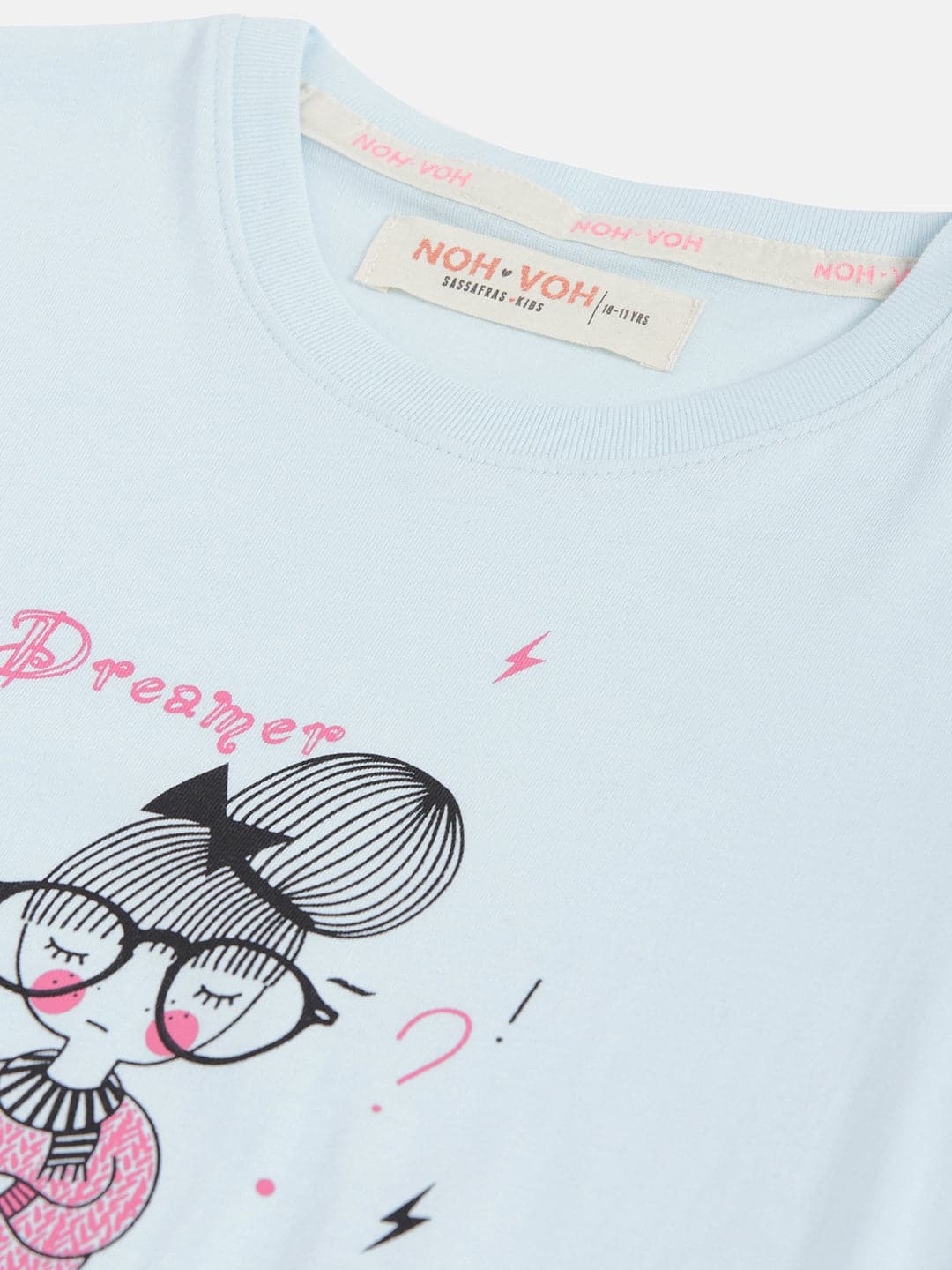 Lyush Blue Dreamer Print T-Shirt For Girls - Distacart